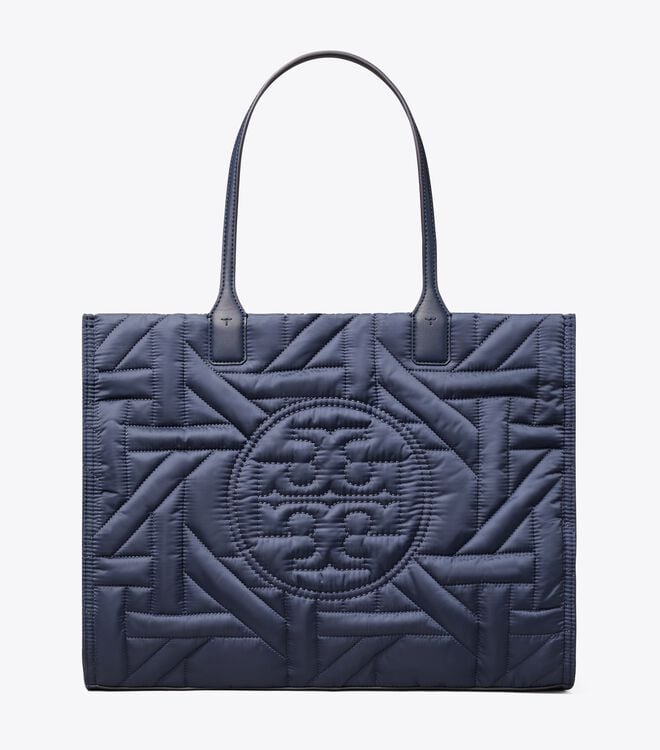 Bolso Tote Tory Burch Ella Basketweave Mujer Azul Rey Azul Marino | OUTLETS-07938519