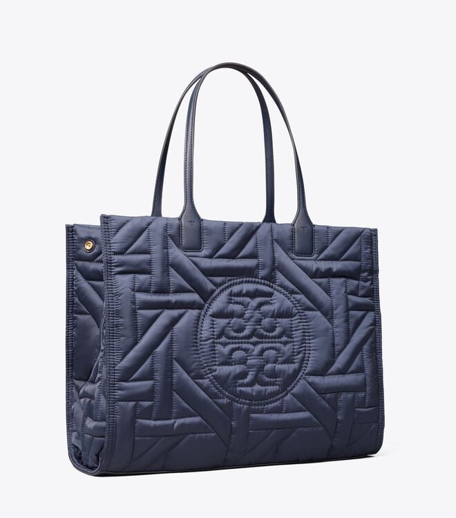 Bolso Tote Tory Burch Ella Basketweave Mujer Azul Rey Azul Marino | OUTLETS-07938519