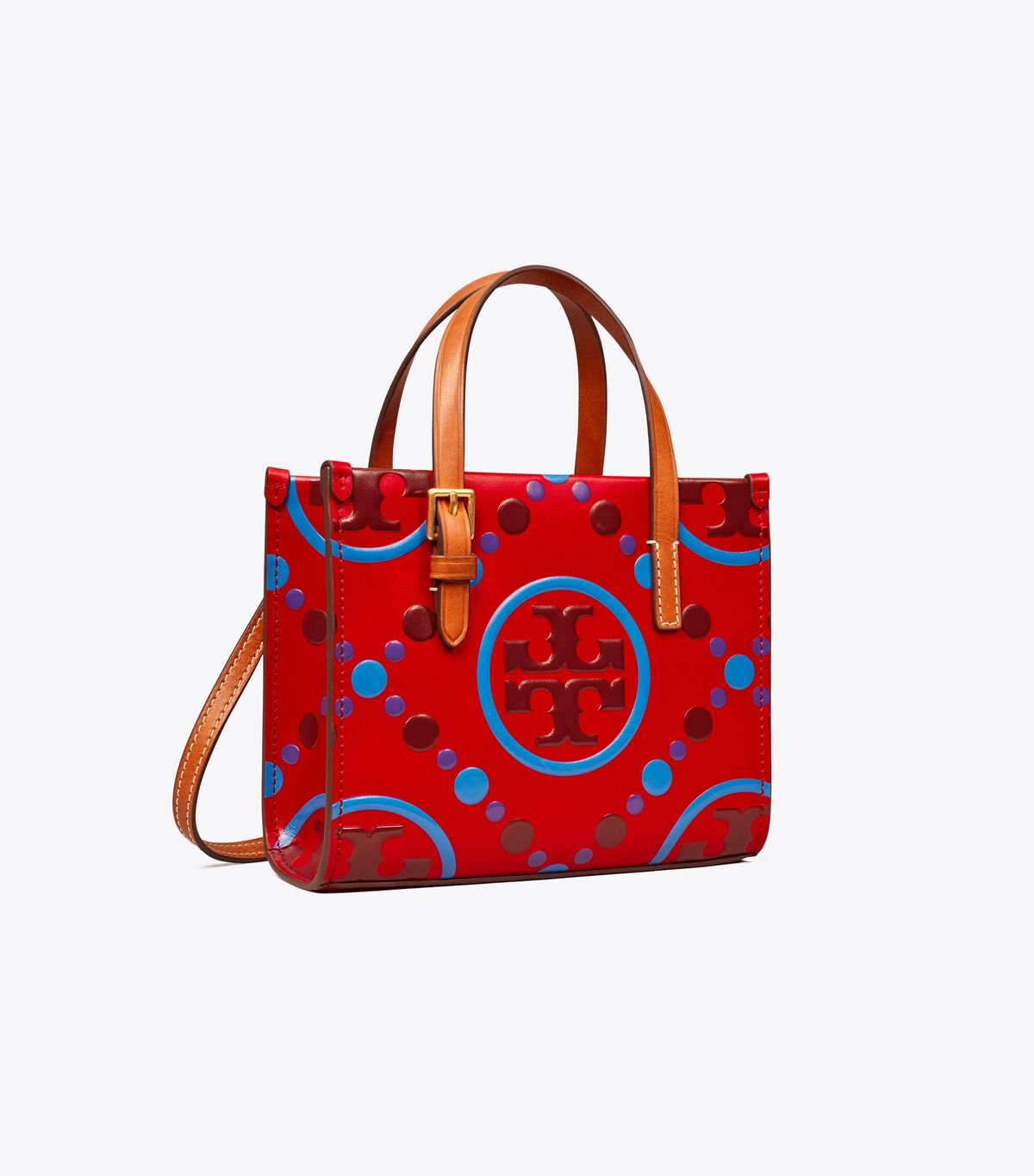 Bolso Tote Tory Burch Mini T Monogram Mujer Rojos | OUTLETS-98152469