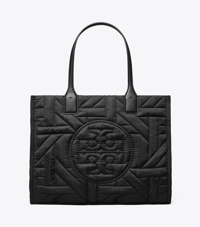 Bolso Tote Tory Burch Small Ella Basketweave Mujer Negros | OUTLETS-80974259