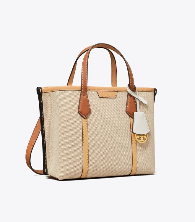 Bolso Tote Tory Burch Small Perry Lona Mujer Beige Multicolor | OUTLETS-36140989