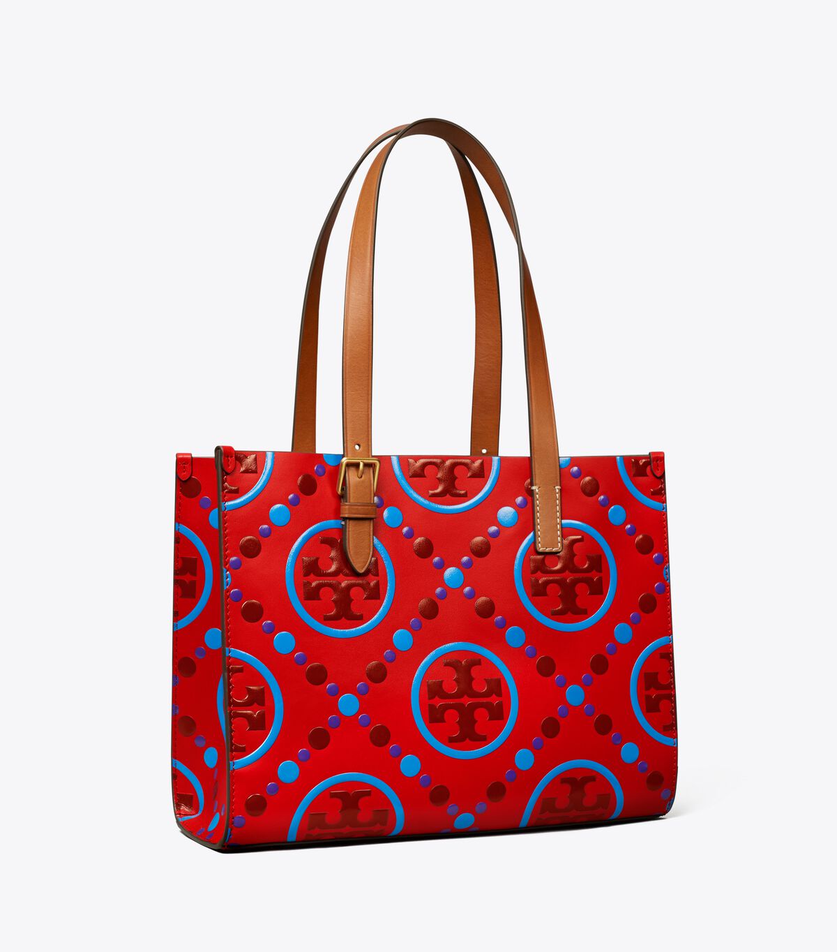 Bolso Tote Tory Burch Small T Monogram Mujer Rojos | OUTLETS-84607359