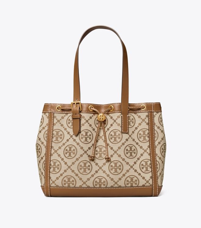 Bolso Tote Tory Burch T Monogram Jacquard Small Mujer Marrom | OUTLETS-34086719