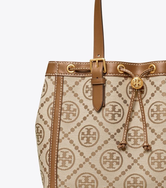 Bolso Tote Tory Burch T Monogram Jacquard Small Mujer Marrom | OUTLETS-34086719