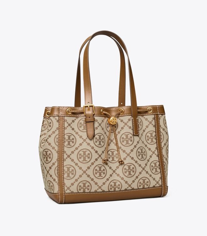 Bolso Tote Tory Burch T Monogram Jacquard Small Mujer Marrom | OUTLETS-34086719