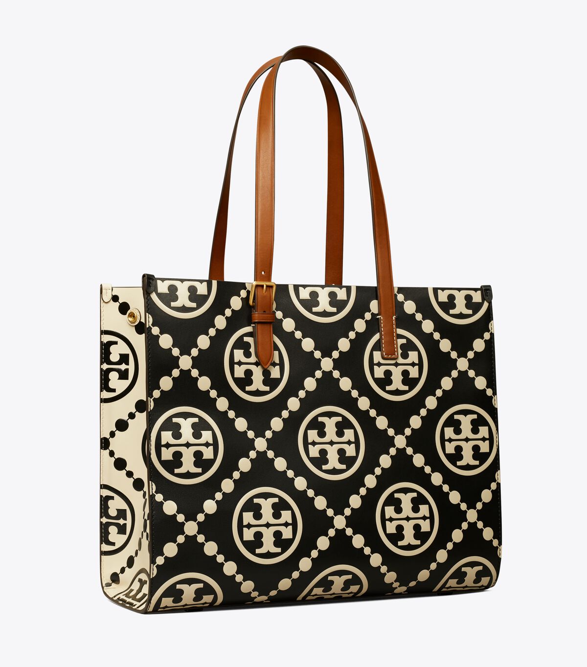 Bolso Tote Tory Burch T Monogram Mujer Negros | OUTLETS-67139529