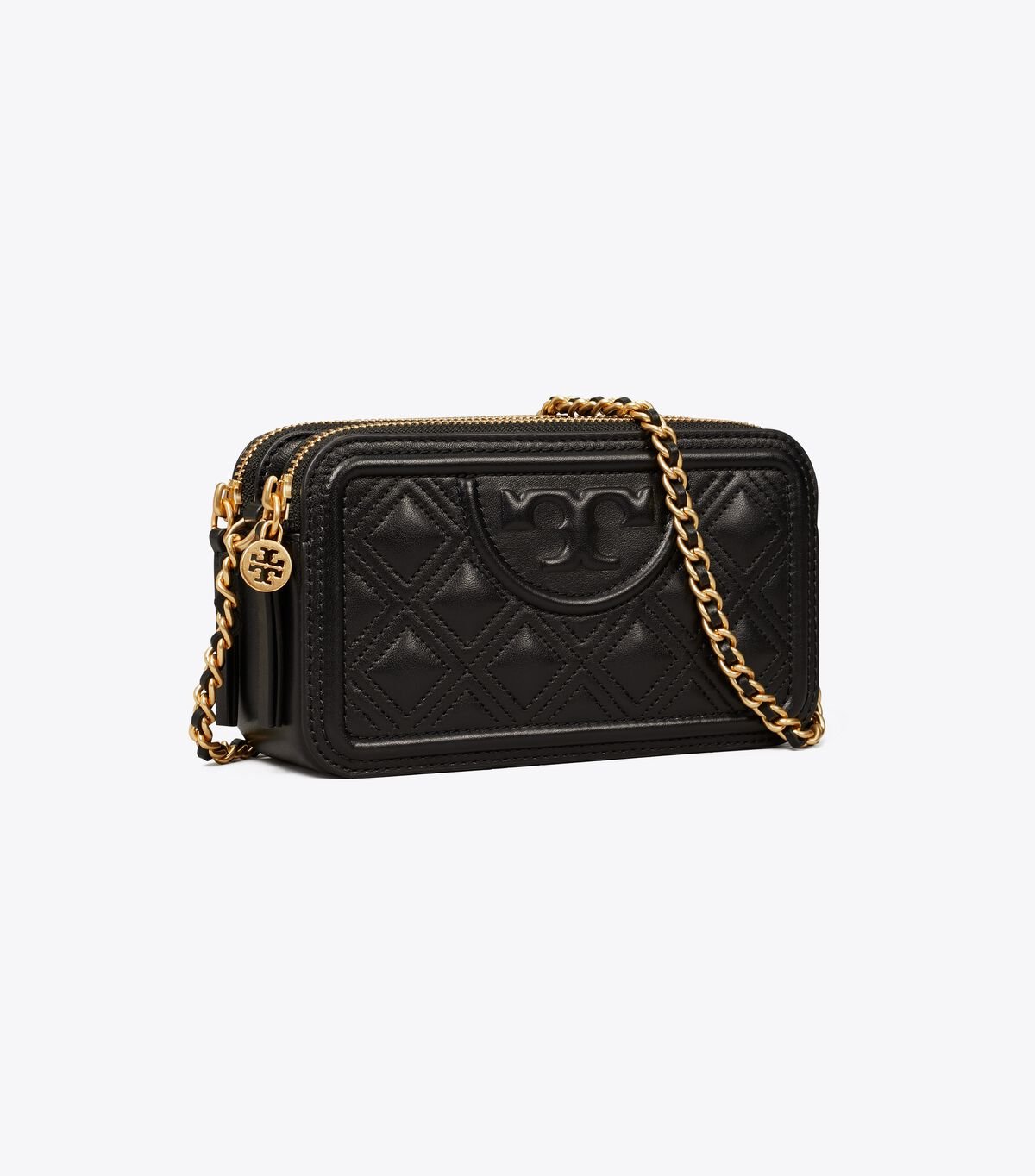 Bolsos Cruzados Tory Burch Fleming Double-zip Mujer Negros | OUTLETS-53890429