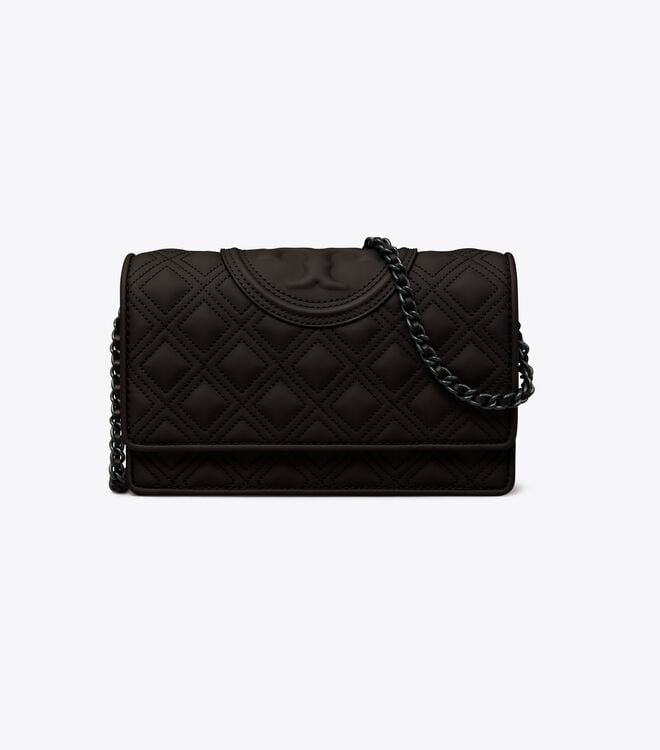 Bolsos Cruzados Tory Burch Fleming Matte Chain Mujer Negros | OUTLETS-46915209