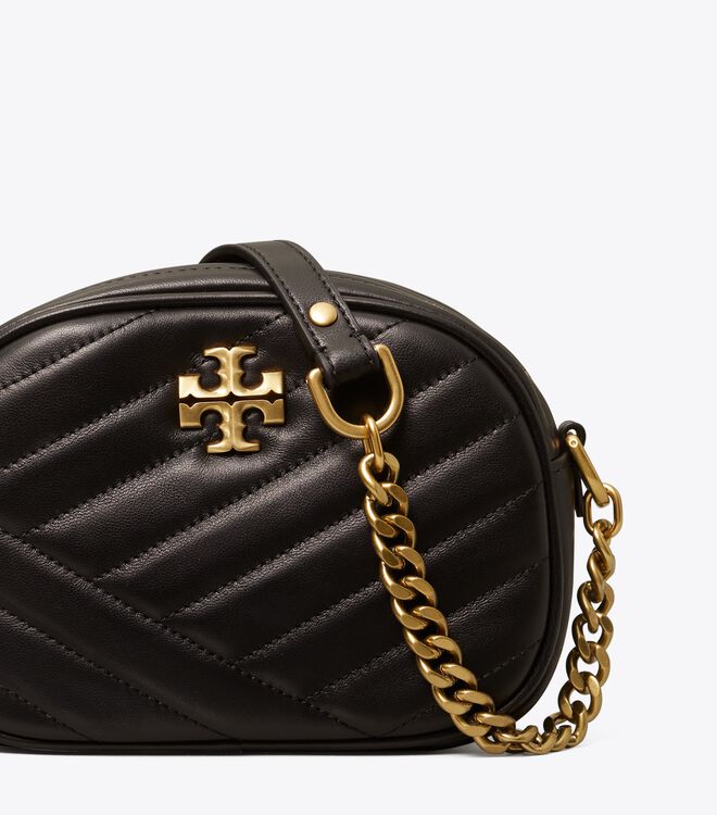 Bolsos Cruzados Tory Burch Kira Chevron Small Mujer Negros | OUTLETS-38160279