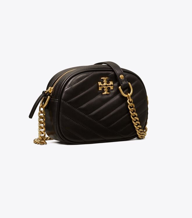 Bolsos Cruzados Tory Burch Kira Chevron Small Mujer Negros | OUTLETS-38160279