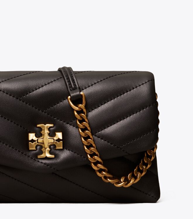 Bolsos Cruzados Tory Burch Kira Chevron Mujer Negros | OUTLETS-39567819