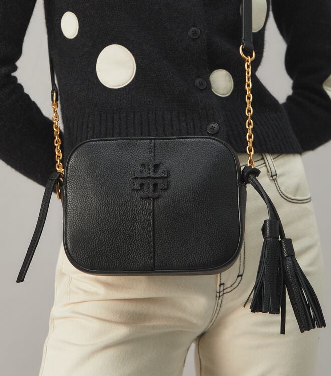 Bolsos Cruzados Tory Burch Mcgraw Mujer Negros | OUTLETS-63049279