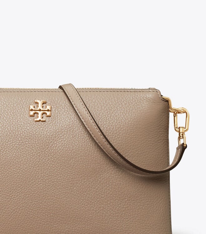 Bolsos Cruzados Tory Burch Mercer Pebbled Zip Mujer Grises | OUTLETS-31289409