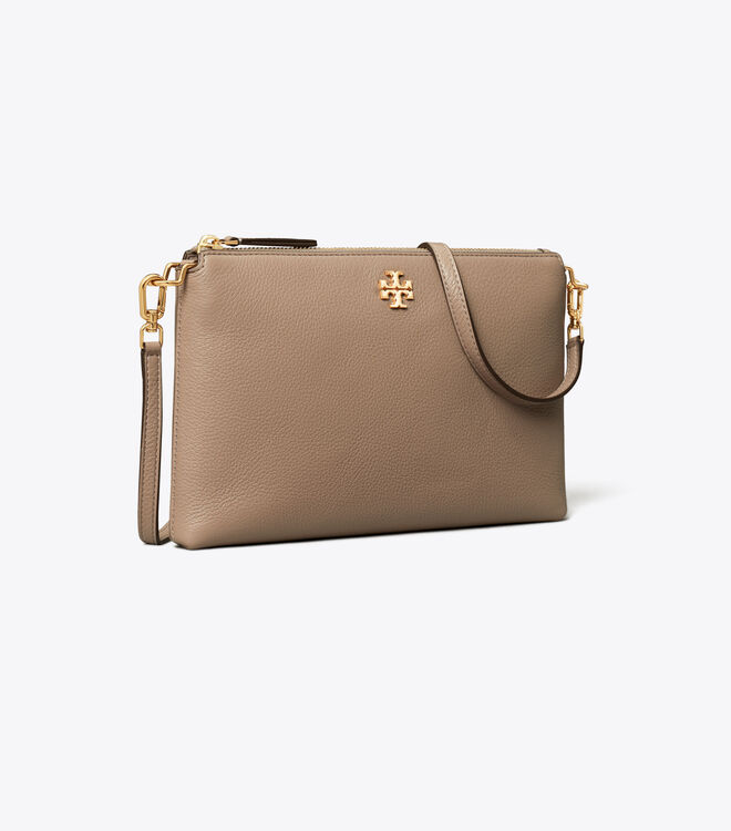 Bolsos Cruzados Tory Burch Mercer Pebbled Zip Mujer Grises | OUTLETS-31289409