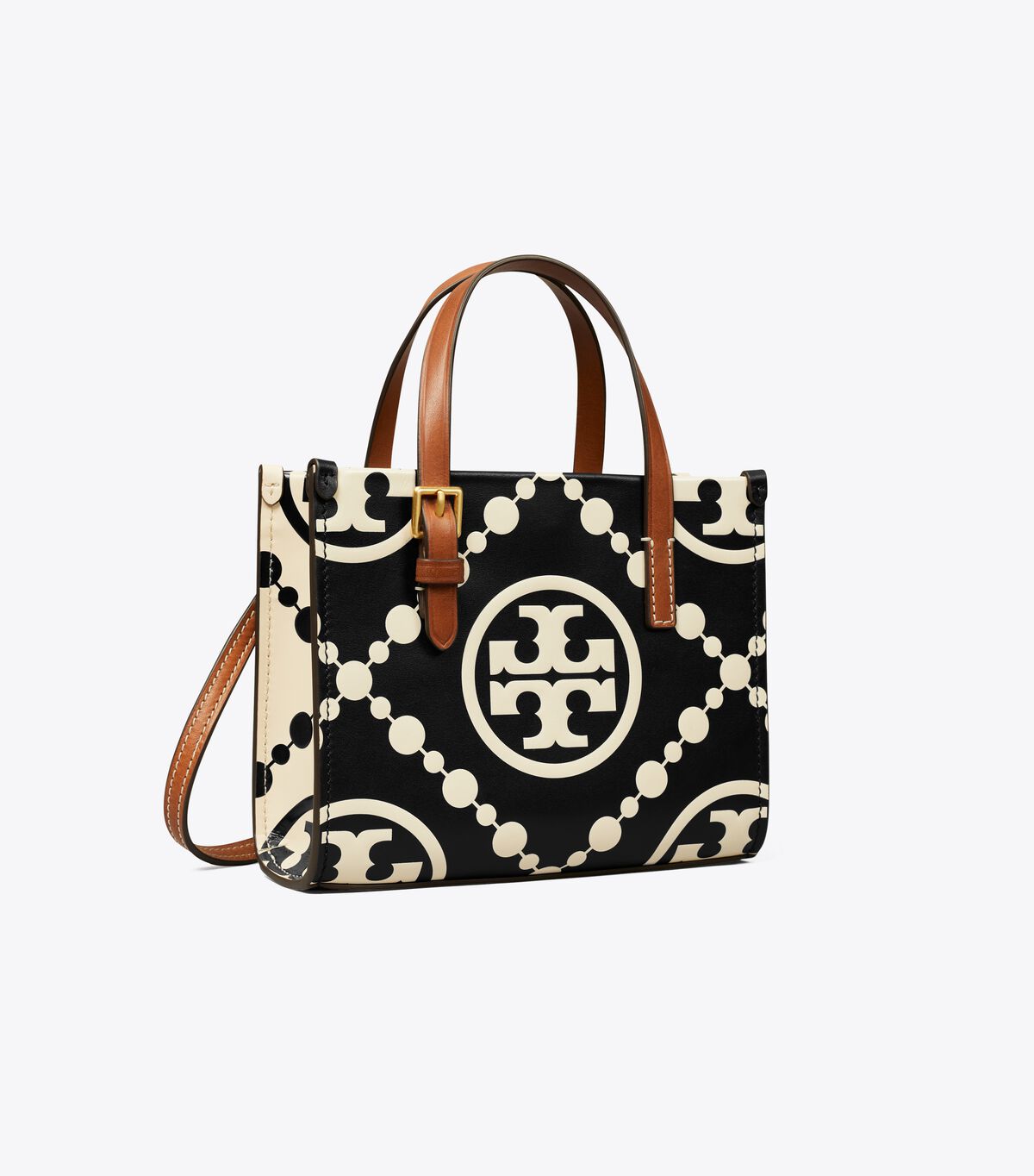 Bolsos Cruzados Tory Burch Mini T Monogram Contrast Embossed Mujer Negros | OUTLETS-50839219