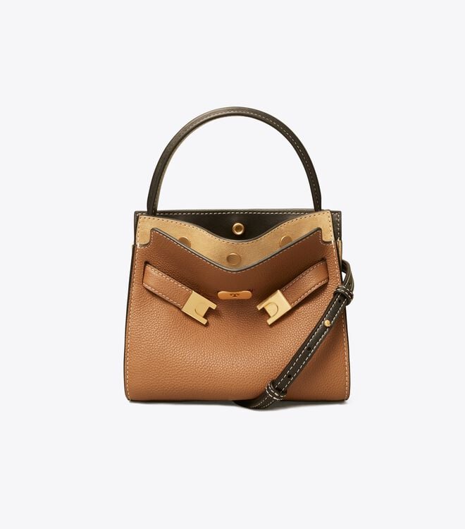 Bolsos Cruzados Tory Burch Petite Lee Radziwill Pebbled Mujer Marrom | OUTLETS-06941879