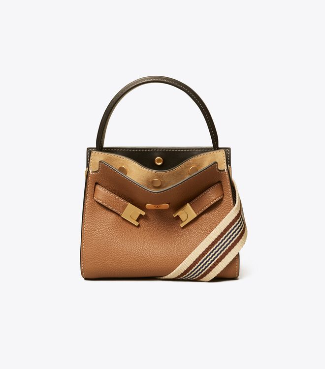 Bolsos Cruzados Tory Burch Petite Lee Radziwill Pebbled Mujer Marrom | OUTLETS-06941879