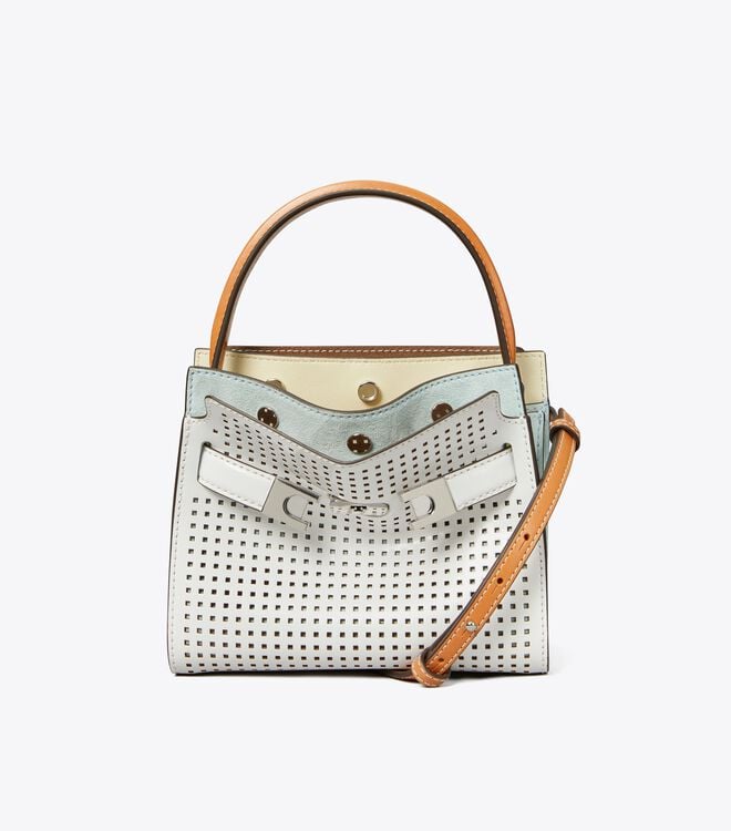 Bolsos Cruzados Tory Burch Petite Lee Radziwill Perforated Mujer Blancos | OUTLETS-86542179