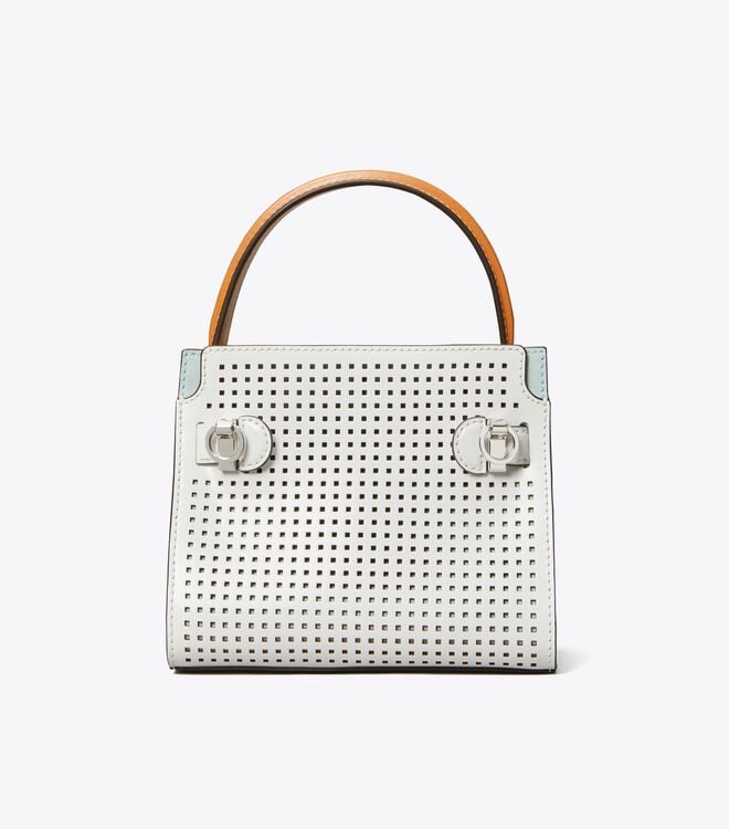 Bolsos Cruzados Tory Burch Petite Lee Radziwill Perforated Mujer Blancos | OUTLETS-86542179