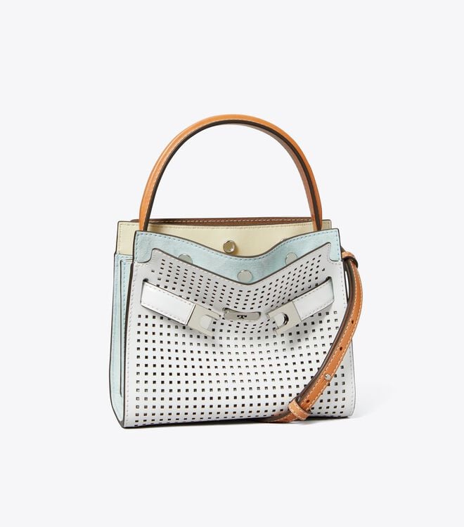 Bolsos Cruzados Tory Burch Petite Lee Radziwill Perforated Mujer Blancos | OUTLETS-86542179