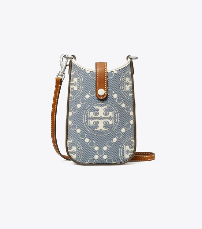 Bolsos Cruzados Tory Burch T Monogram Denim Mujer Azules | OUTLETS-54769209