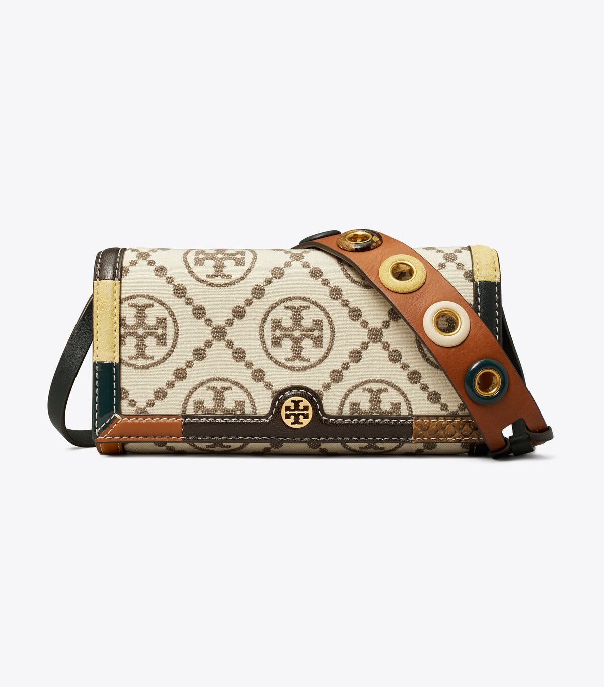 Bolsos Cruzados Tory Burch T Monogram Grommet Mujer Beige | OUTLETS-17283649