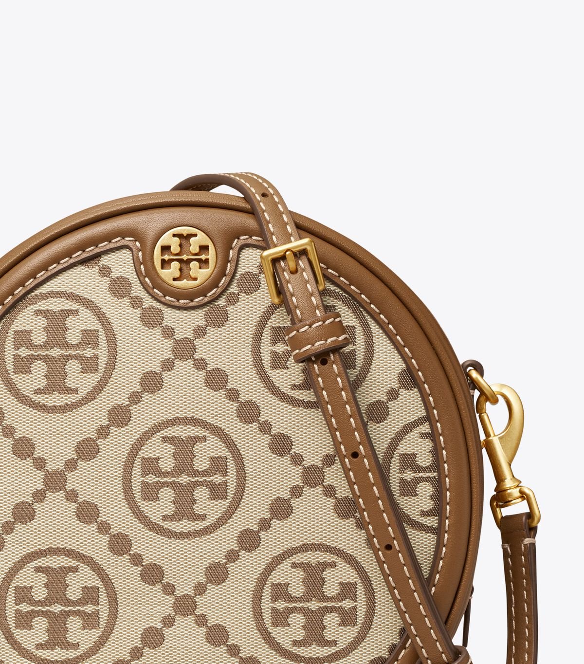 Bolsos Cruzados Tory Burch T Monogram Jacquard Moon Mujer Marrom | OUTLETS-24768539