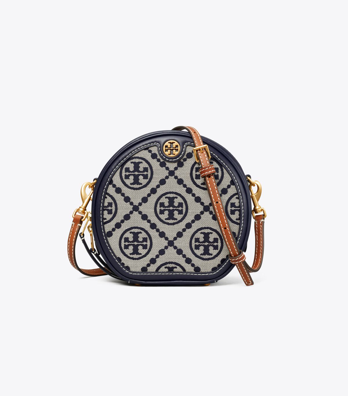 Bolsos Cruzados Tory Burch T Monogram Jacquard Moon Mujer Azul Marino | OUTLETS-63217949