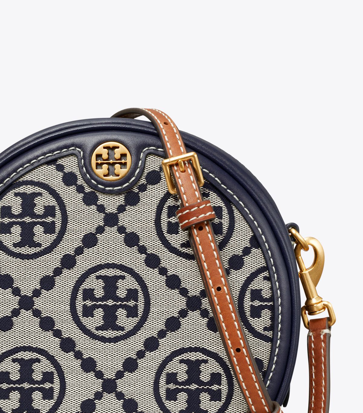 Bolsos Cruzados Tory Burch T Monogram Jacquard Moon Mujer Azul Marino | OUTLETS-63217949