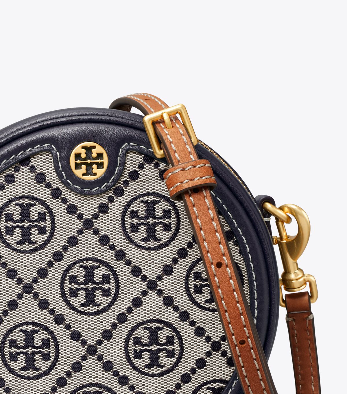 Bolsos Cruzados Tory Burch T Monogram Jacquard Petite Moon Mujer Azul Marino | OUTLETS-71396589