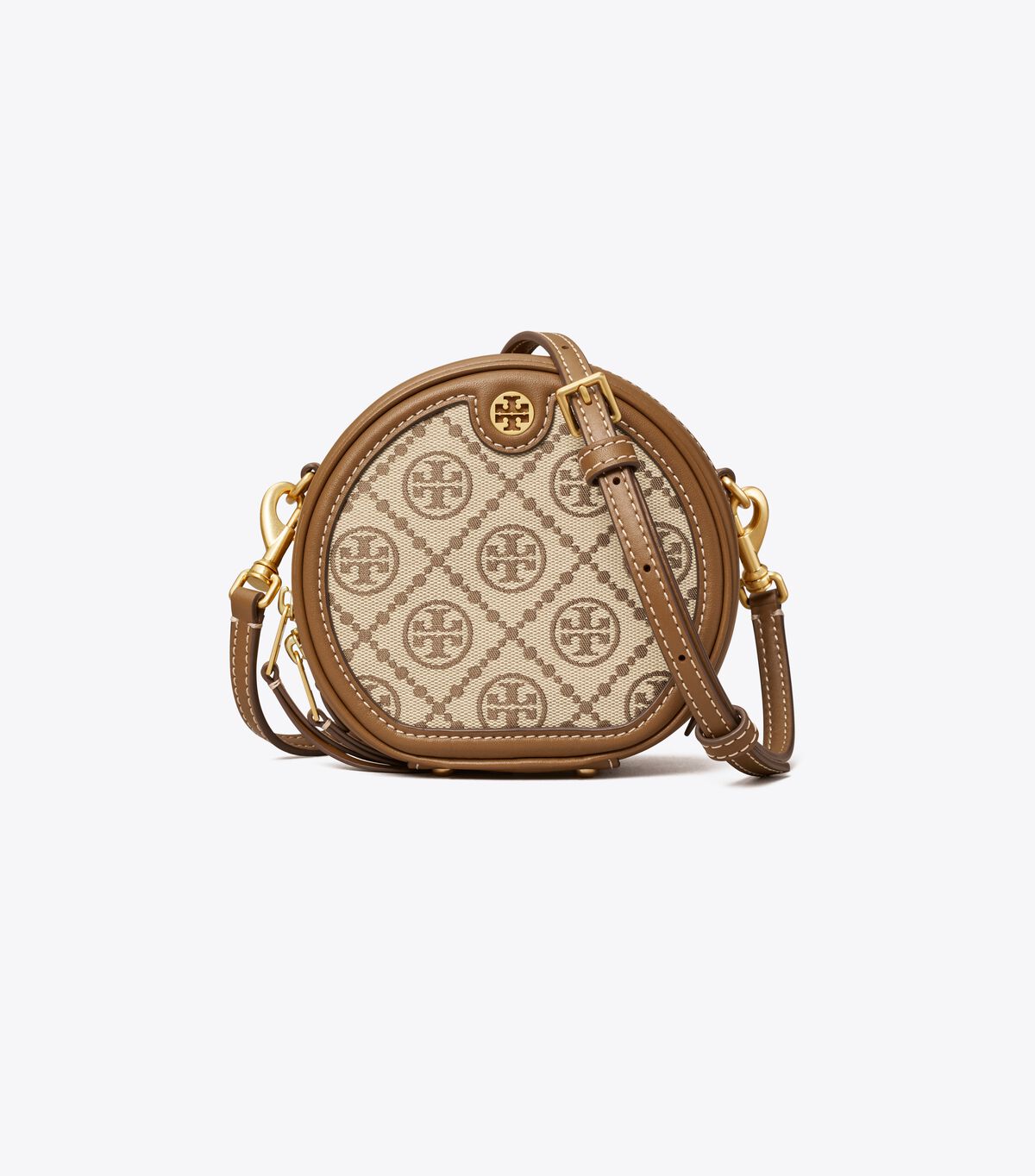 Bolsos Cruzados Tory Burch T Monogram Jacquard Petite Moon Mujer Marrom | OUTLETS-83674299