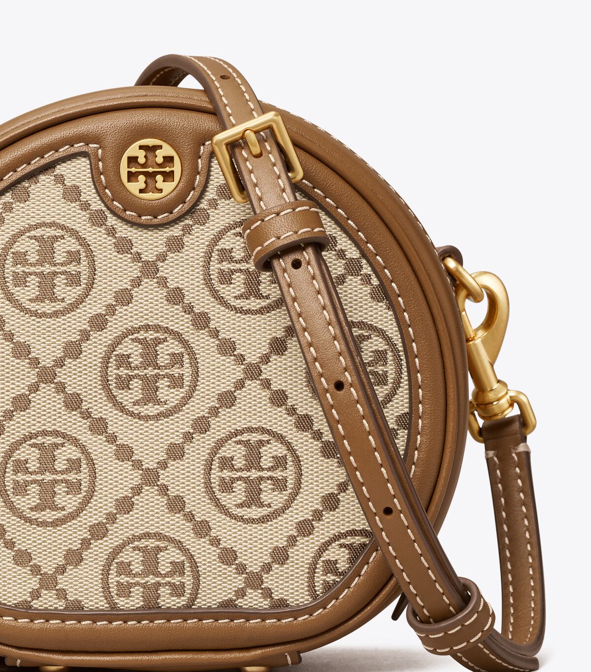 Bolsos Cruzados Tory Burch T Monogram Jacquard Petite Moon Mujer Marrom | OUTLETS-83674299