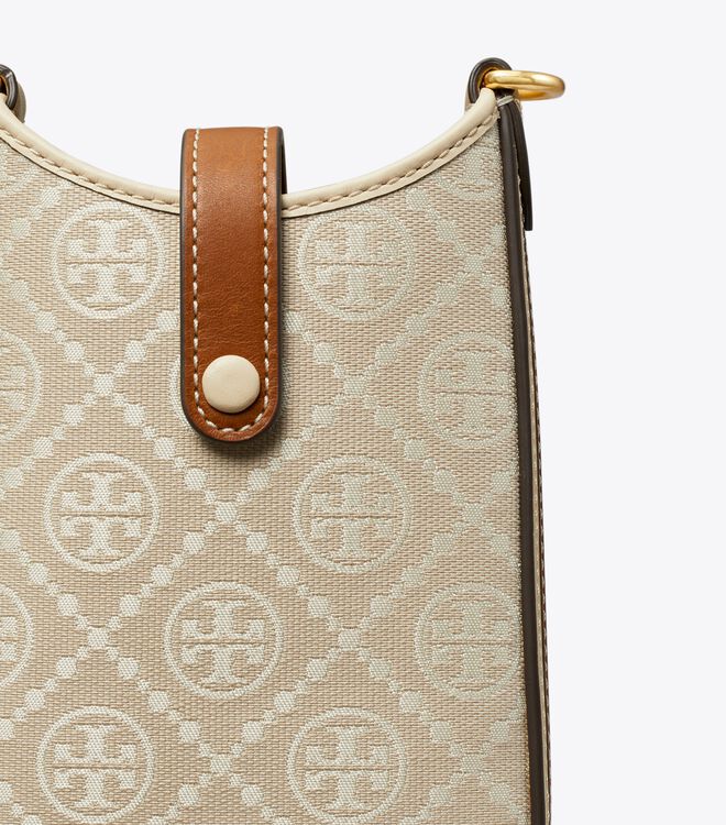 Bolsos Cruzados Tory Burch T Monogram Mujer Beige | OUTLETS-54271639