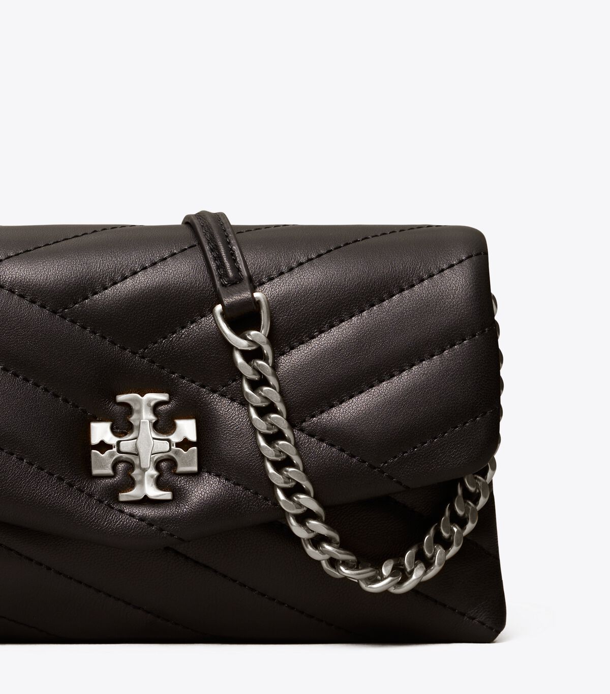 Bolsos Mini Tory Burch Kira Chevron Mujer Negros | OUTLETS-32597409