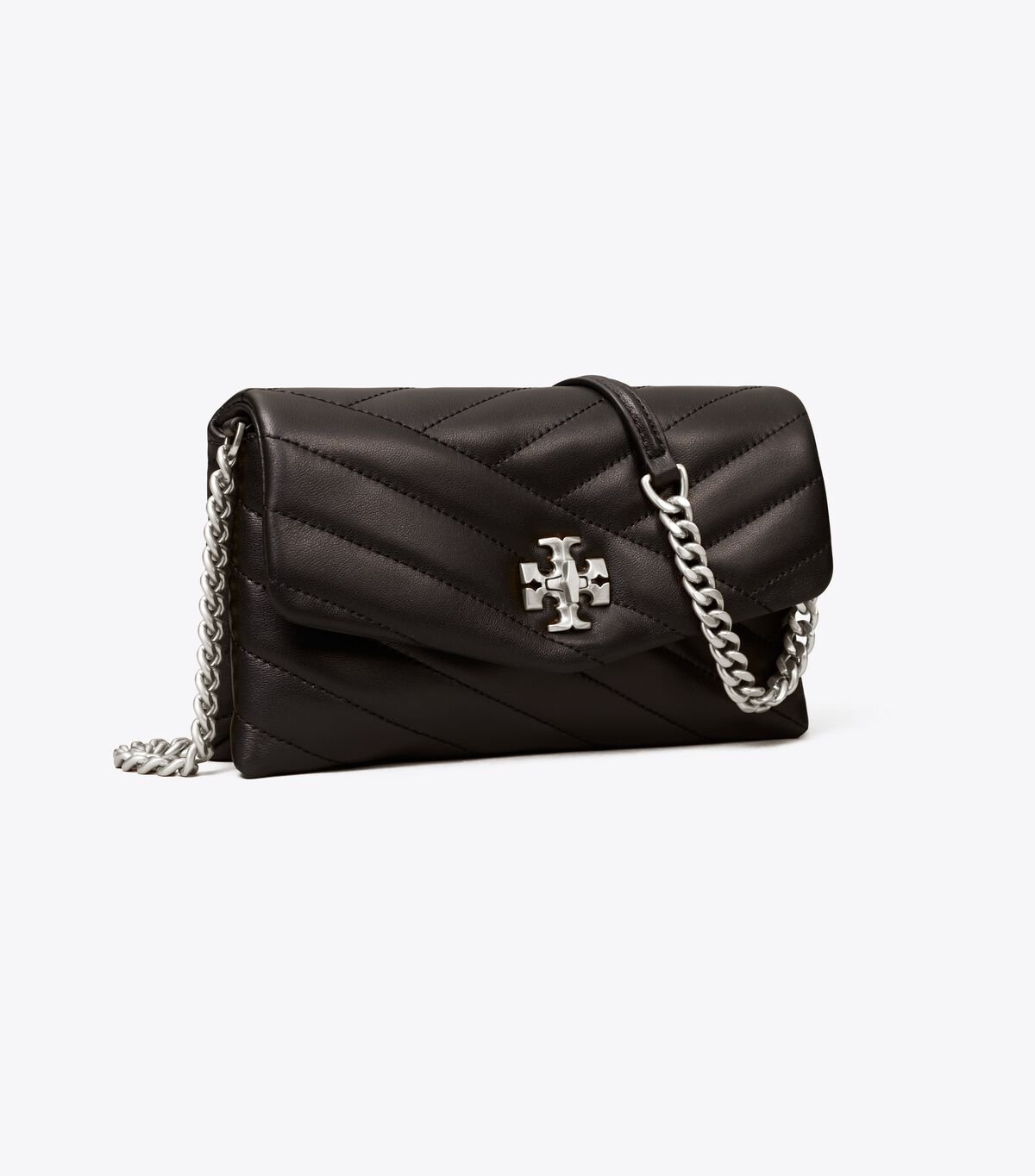 Bolsos Mini Tory Burch Kira Chevron Mujer Negros | OUTLETS-32597409