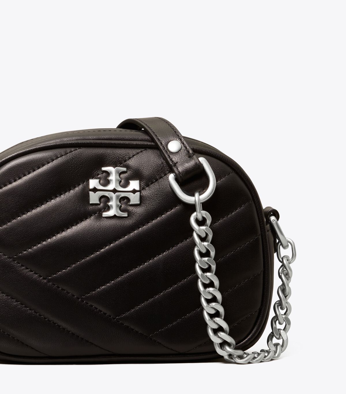 Bolsos Mini Tory Burch Kira Chevron Small Mujer Negros | OUTLETS-76509139