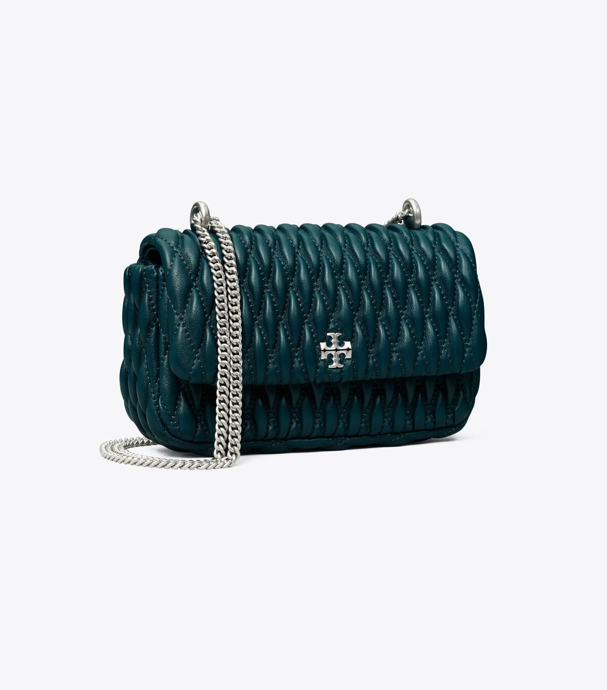 Bolsos Mini Tory Burch Kira Ruched Mujer Turquesa Oscuro | OUTLETS-87162499