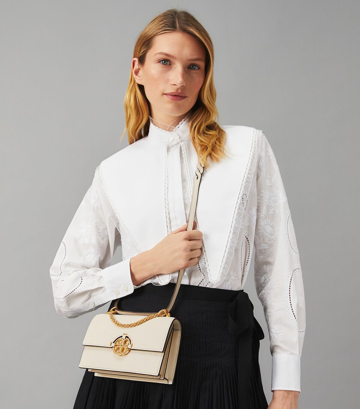 Bolsos Mini Tory Burch Miller Mujer Blancos | OUTLETS-16023979