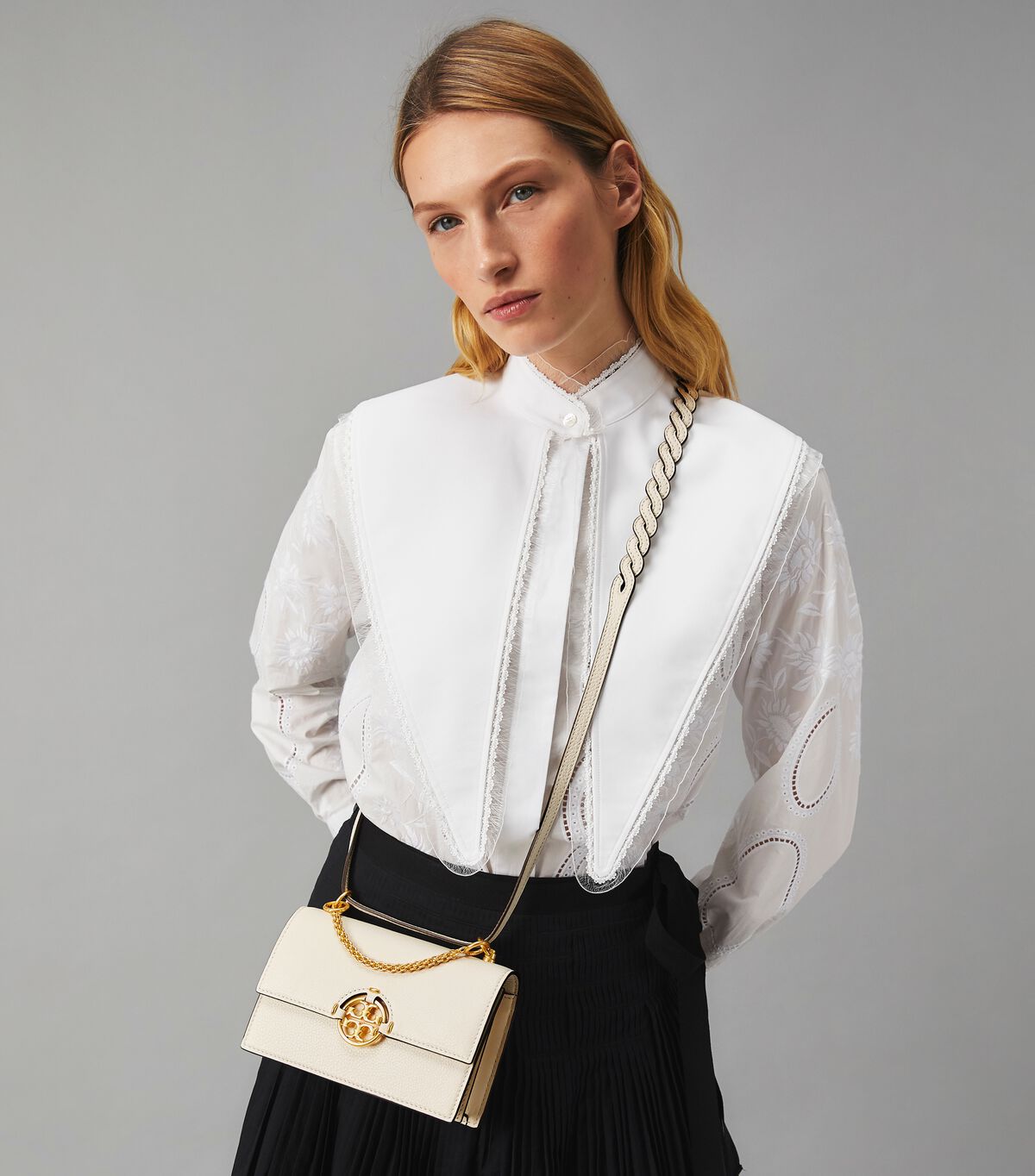 Bolsos Mini Tory Burch Miller Mujer Blancos | OUTLETS-16023979