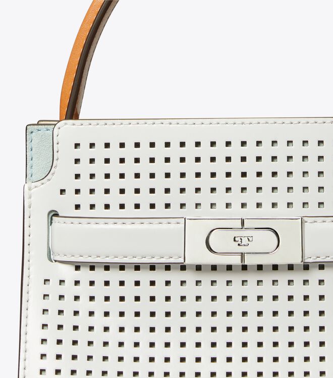 Bolsos Mini Tory Burch Petite Lee Radziwill Perforated Mujer Blancos | OUTLETS-31750469