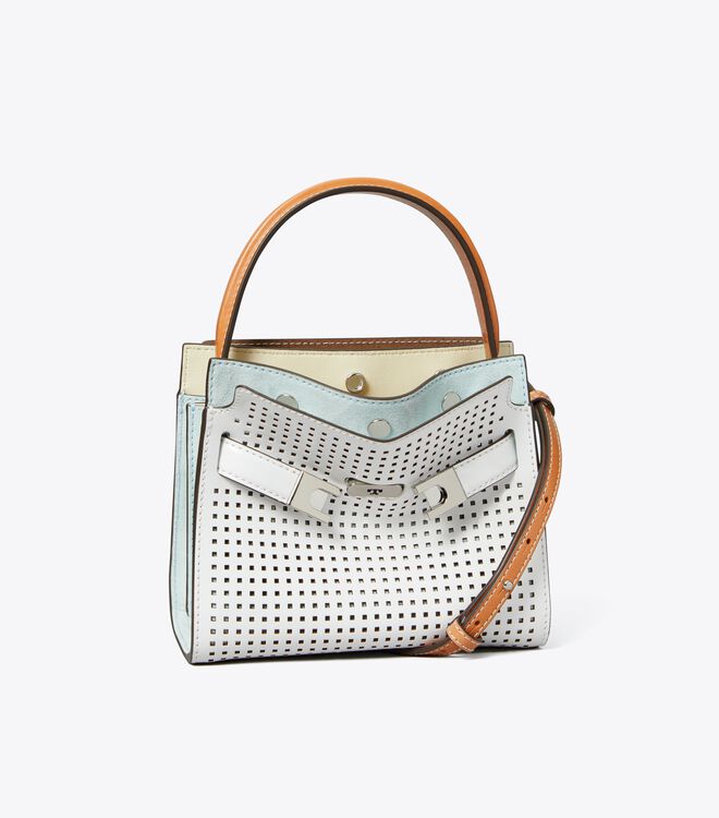 Bolsos Mini Tory Burch Petite Lee Radziwill Perforated Mujer Blancos | OUTLETS-31750469