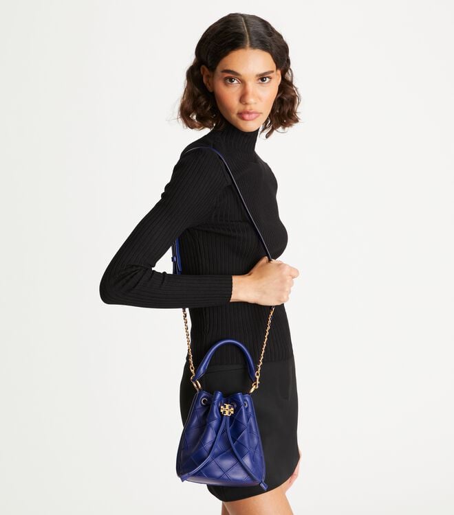 Bolsos Mini Tory Burch Small Fleming Soft Mujer Azul Marino | OUTLETS-48502939