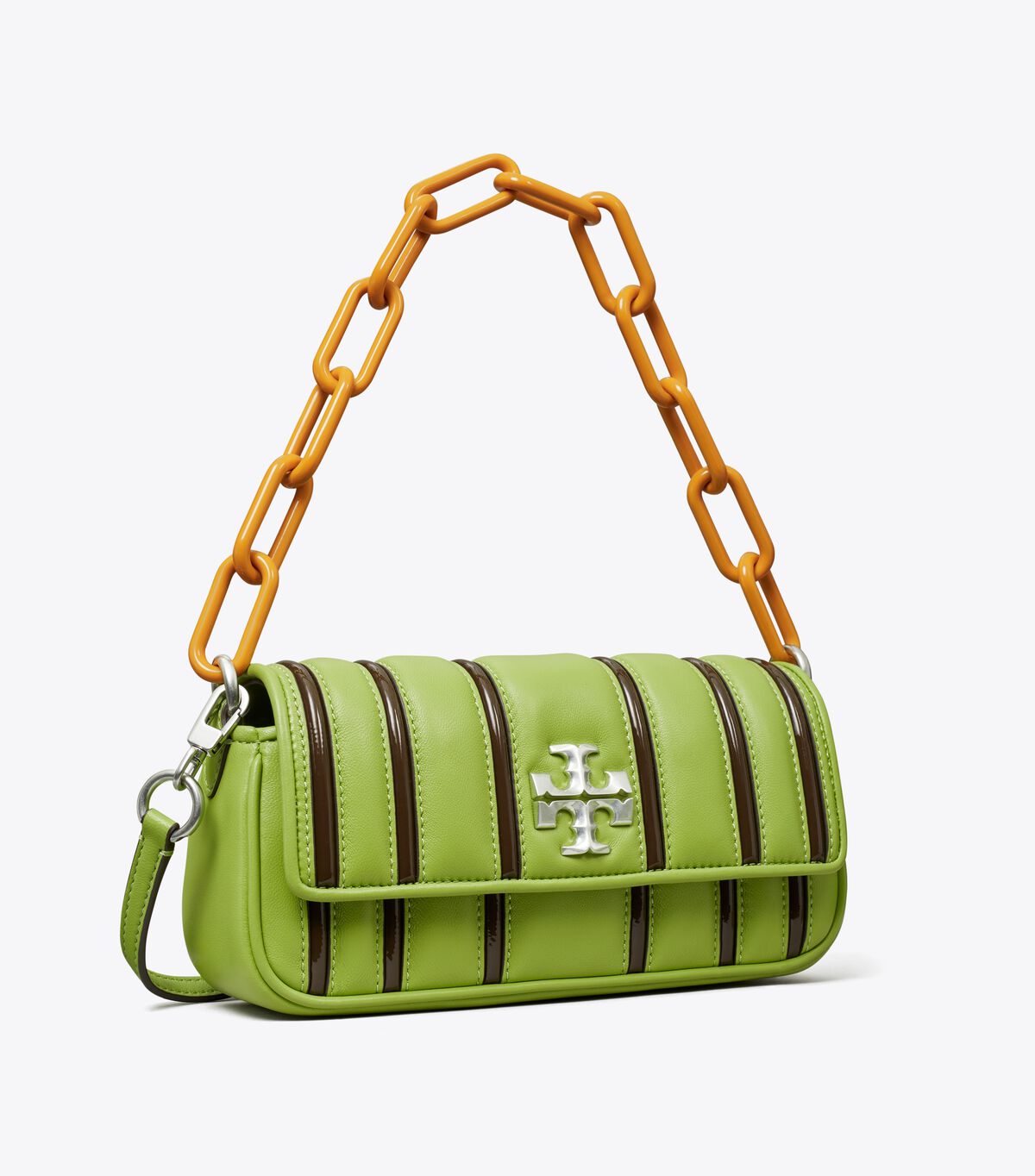 Bolsos Mini Tory Burch Small Kira Bombé Stripe Mujer Marrom | OUTLETS-04825619