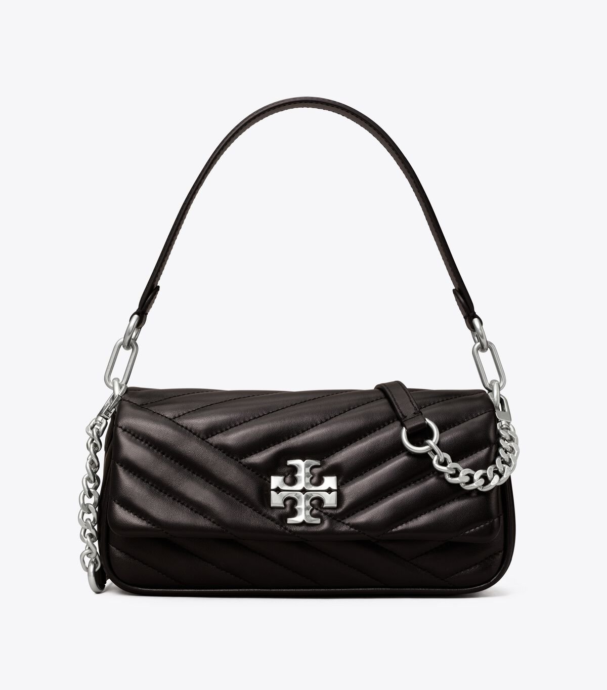 Bolsos Mini Tory Burch Small Kira Chevron Mujer Negros | OUTLETS-72956319