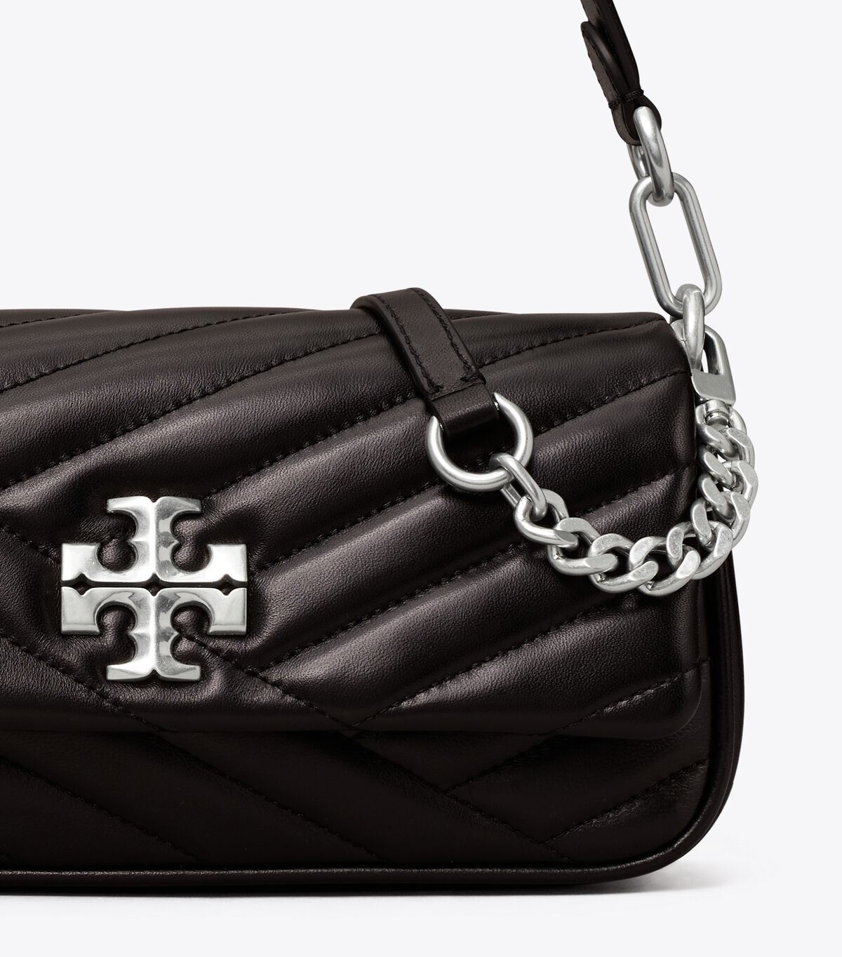 Bolsos Mini Tory Burch Small Kira Chevron Mujer Negros | OUTLETS-72956319