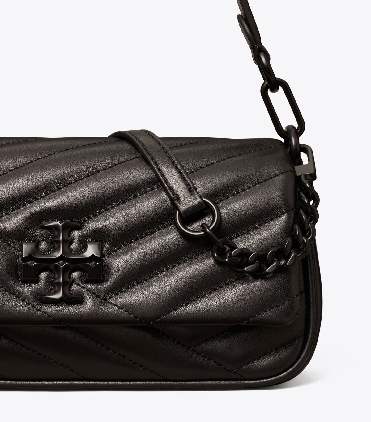 Bolsos Mini Tory Burch Small Kira Chevron Mujer Negros | OUTLETS-80631749