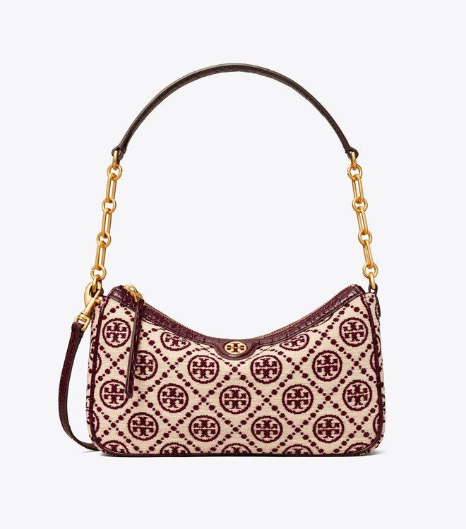 Bolsos Mini Tory Burch T Monogram Chenille Mujer Creme | OUTLETS-27153499