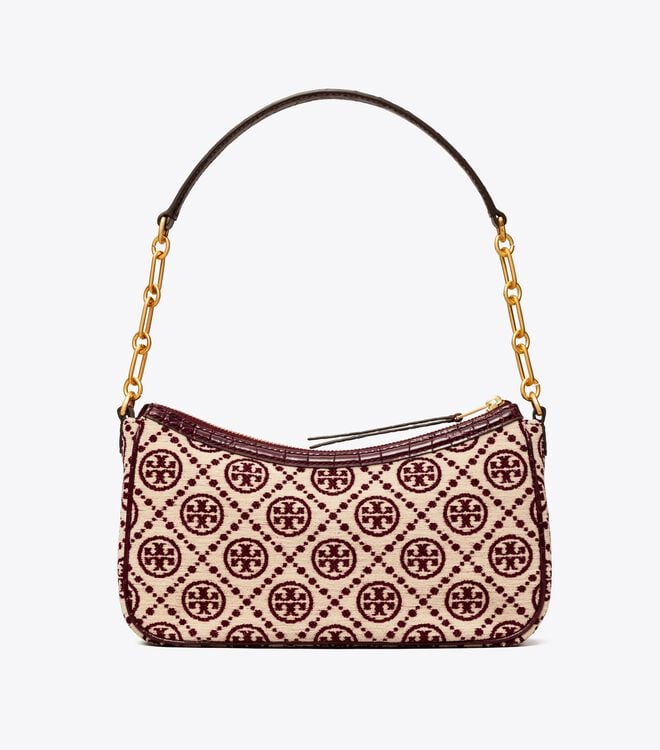 Bolsos Mini Tory Burch T Monogram Chenille Mujer Creme | OUTLETS-27153499