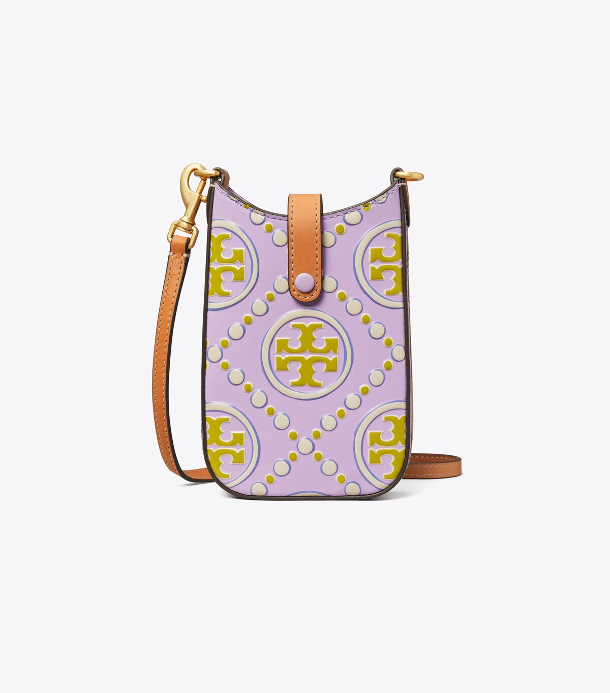 Bolsos Mini Tory Burch T Monogram Contrast Embossed Mujer Lavanda Blancos | OUTLETS-82165739