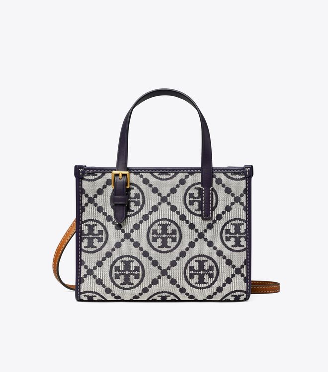 Bolsos Mini Tory Burch T Monogram Square Mujer Azul Marino | OUTLETS-92465079